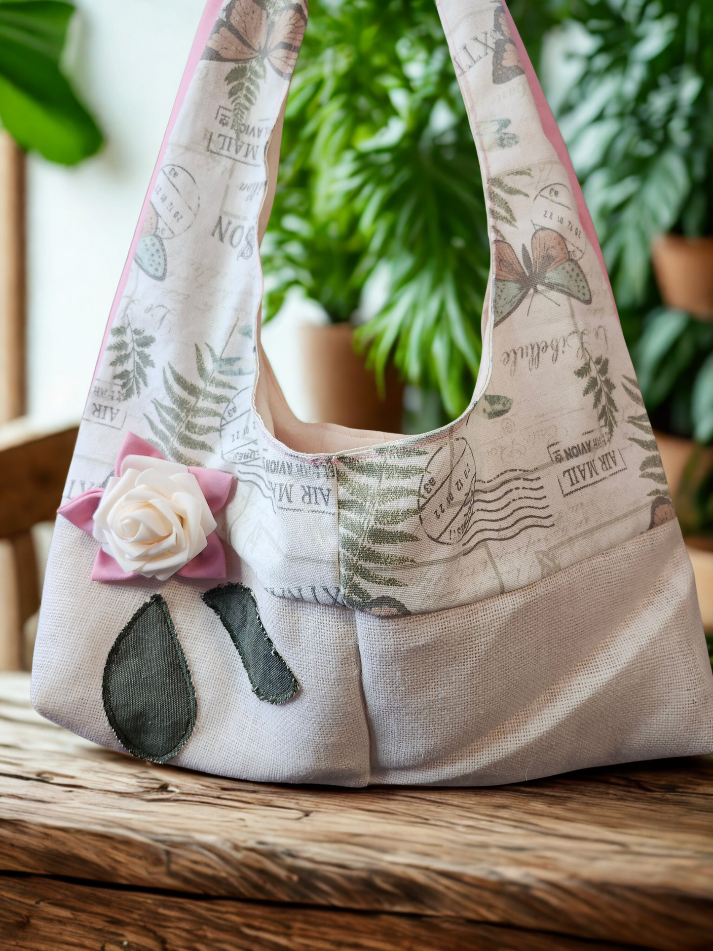 Pink Butterfly shoulder bag