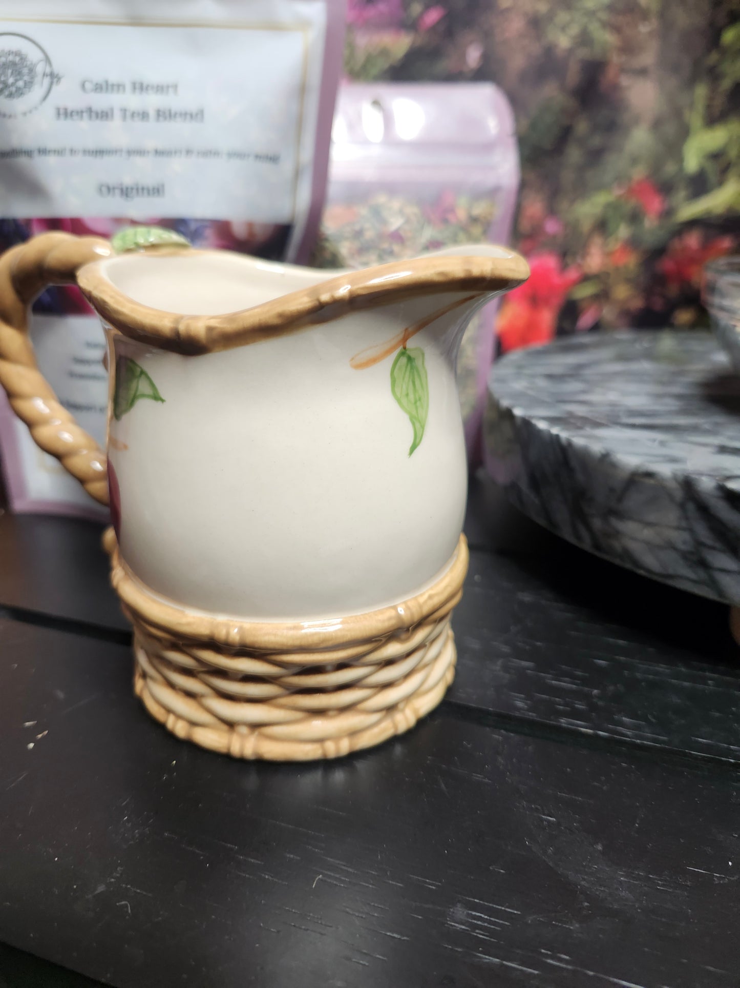 Vintage ceramic creamer- Cracker Barrel