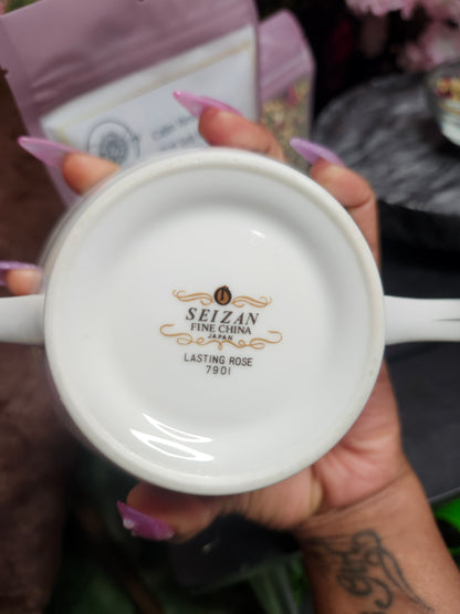 Seizan Lasting Rose Sugar Bowl