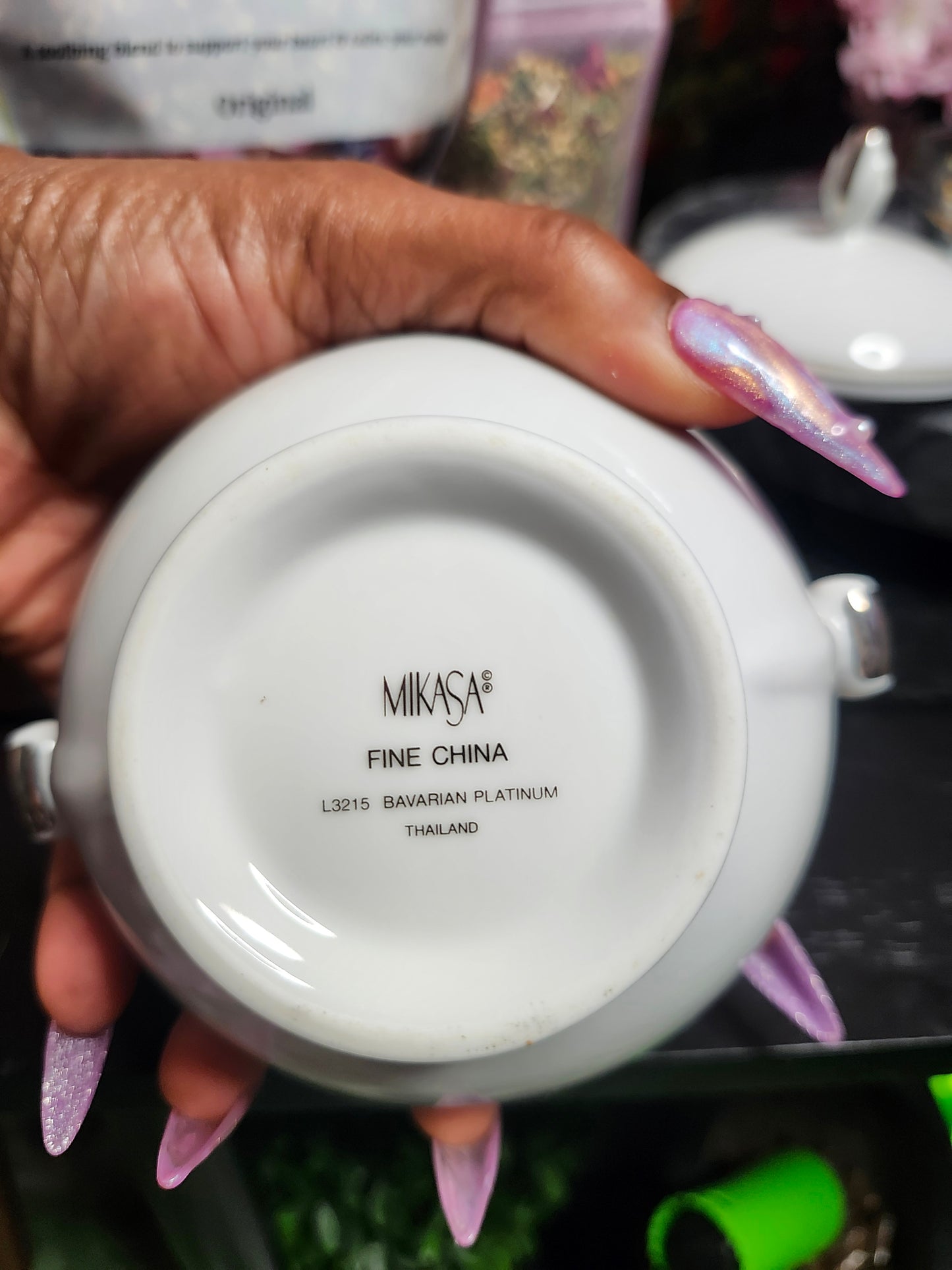 Mikasa Bavarian Platinum Sugar bowl