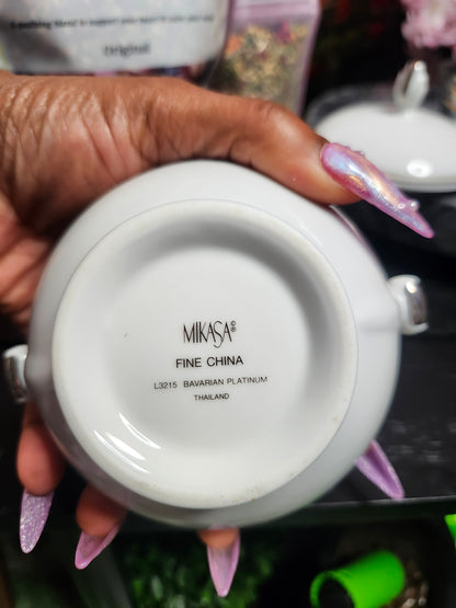 Mikasa Bavarian Platinum Sugar bowl